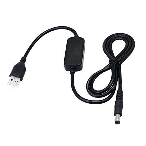 SinLoon 3.28ft USB 5V to DC 12V Converter Step Up Voltage Converter Power Cable,for Camera, Desk lamp, Speakers, Blue Tooth Headset, and Other 5V Devices.(5.5 x 2.1mm)
