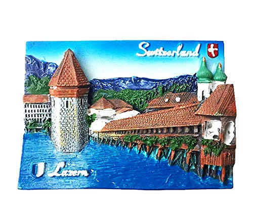Lucerne Switzerland 3D Fridge Magnet Tourist Souvenir Gift Home & Kitchen Decoration Magnetic Sticker Switzerland Refrigerator Magnet Collection