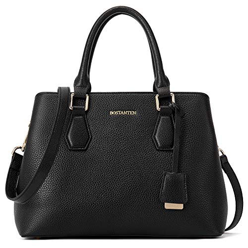 BOSTANTEN Women Leather Handbag Designer Top Handle Satchel Shoulder Tote Bags Crossbody Purses Black | The Storepaperoomates Retail Market - Fast Affordable Shopping