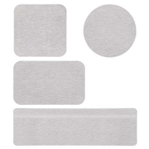 OwnMy Set of 4 Water Absorbent Diatomite Drink Coasters, Diatomaceous Earth Soap Holder Water Drying Soap Saver Dish Toothbrush Holder Set for Bathroom and Kitchen (Light Grey)
