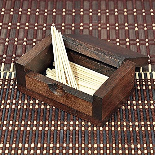 AUNMAS Wood Toothpick Holder, Mini Vintage Pocket Toothpick Storage Box Case for Home Hotel Kitchen Use, Antique Rustic Portable Toothpick Dispenser Home Decor, 3.5×2.2 Inches | The Storepaperoomates Retail Market - Fast Affordable Shopping