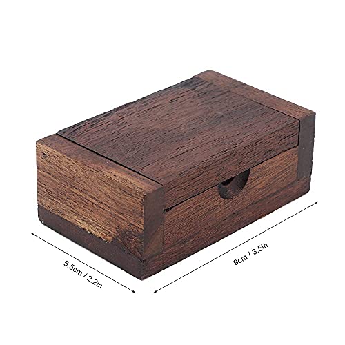 AUNMAS Wood Toothpick Holder, Mini Vintage Pocket Toothpick Storage Box Case for Home Hotel Kitchen Use, Antique Rustic Portable Toothpick Dispenser Home Decor, 3.5×2.2 Inches | The Storepaperoomates Retail Market - Fast Affordable Shopping