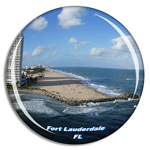 Crystal Fridge Magnets Fort Lauderdale Intracoastal Waterway Florida USA Travel Souvenir Funny Sticker for Gift Home Decoration Office Whiteboard