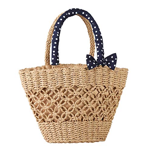 YXILEE Straw Bags For Girls | Summer Small Purses For Women | Straw Cute Beach Bag Handmade Bucket With Ribbon Small Woven Wallet Beach Crochet Gifts Ideas Vacation Essentials