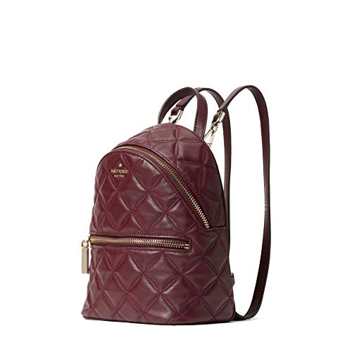 Kate Spade New York Natalia Quilted Mini Convertible Backpack Bag in Cherry Wood