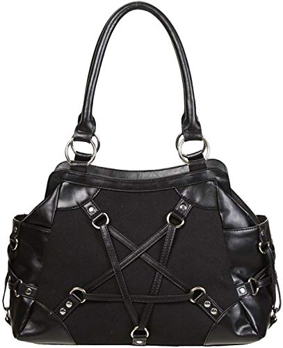 Lost Queen Stand Still Handbag Woven Pentagram Gothic Alternative Purse Bag