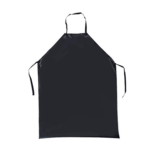 DOITOOL Kitchen Aprons for Men，Professional Protection Cooking Salon Apron Waterproof Grease Acid and Alkali Resistant Proof，Adjustable Bib Apron for Chef Cooking Baking Crafting BBQ Black