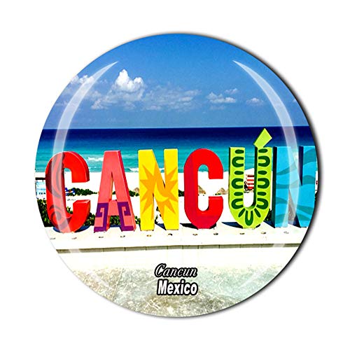 Cancun Mexico Refrigerator Magnet Travel Souvenir Gift 3D Crystal Home Kitchen Decoration Magnetic Sticker