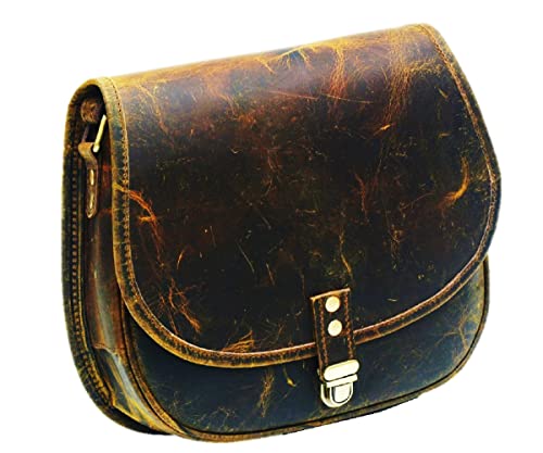 Jony Vintage Crossbody Bags for Women, Vegan Medium Purse Saddle and Satchel Handbags, Leather (H 9 X L 11 X W 3)