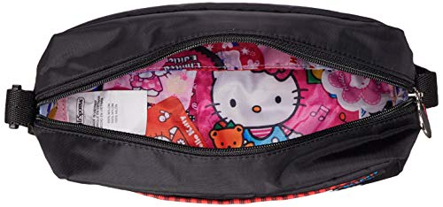 LeSportsac Hello Kitty Favorites Exclusive Daniella Crossbody Bag, Style 2434/Color G653, Red Embroidered Hello Kitty Lettering & Hello Kitty Design Zipper Pull | The Storepaperoomates Retail Market - Fast Affordable Shopping