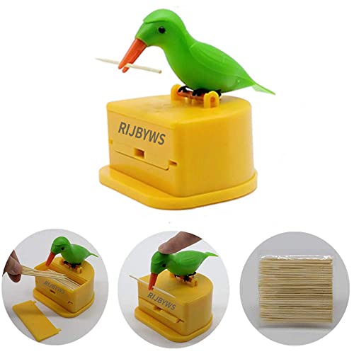 RIJBYWS Bird Toothpick Dispenser£¬Telescopic Automatic toothpick dispenser£¬Cute Toothpick holder decoration the kitchen, home,party, fun gifts for children parents