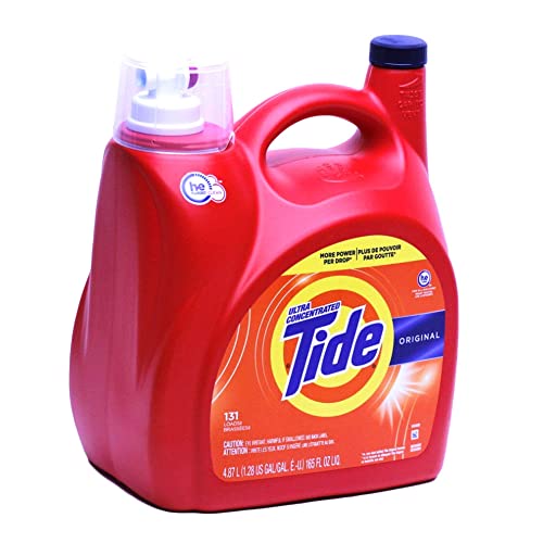 Tide High Efficiency, Ultra Concentrated Original Liquid Laundry Detergent 4.87 L/165 Fl. Oz – 131 Loads