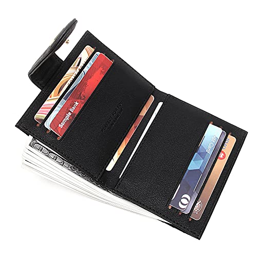 GEEAD Small Wallets for Women Slim Bifold Credit Card Holder Minimalist Zipper Coin Pocket | The Storepaperoomates Retail Market - Fast Affordable Shopping