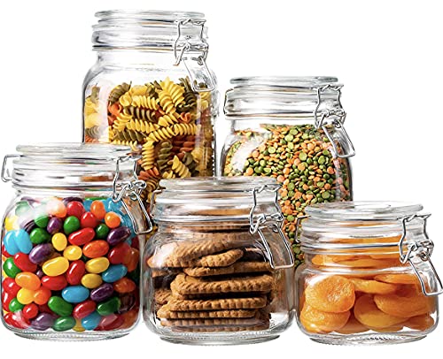 Simpli-Magic Kitchen Canisters, Various Sized, Clear