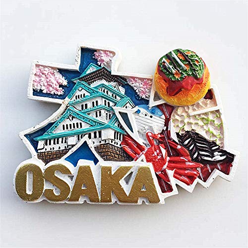 3D Osaka Japan Fridge Magnet Travel Souvenir Gift Home Kitchen Refrigerator Decoration Magnetic Sticker Craft Collection