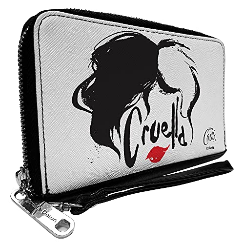 Buckle-Down Women’s PU Zip Around Wallet Rectangle-Cruella de Vil, 7.5″x4.5″