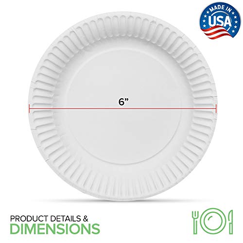 Stock Your Home 6-Inch Paper Plates Uncoated, Everyday Disposable Dessert Plates 6″ Paper Plate Bulk, White, 500 Count | The Storepaperoomates Retail Market - Fast Affordable Shopping