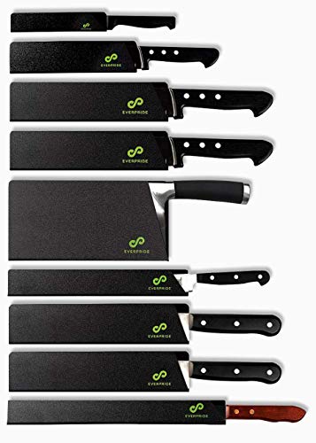 EVERPRIDE 9-Piece Knife Guard Set, Universal Blade Cover Sheaths for Chef and Kitchen Knives – Durable Knife Edge Guards Include Multiple Sizes to Protect Your Full Set of Knives – Knives Not Included