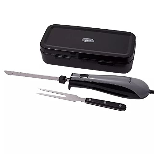 Oster Electric Knife w/Carving Fork With Case Cut Turkey Chicken Meat Black/Grey | The Storepaperoomates Retail Market - Fast Affordable Shopping