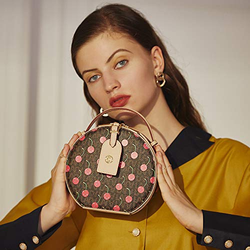 LA FESTIN Round bag Cherry pattern bag Leather handbags Ladies messenger bag Shoulder Bags handbag Leather | The Storepaperoomates Retail Market - Fast Affordable Shopping