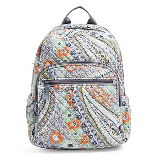 Vera Bradley Women’s Cotton Campus Backpack Citrus Paisley – Recycled Cotton