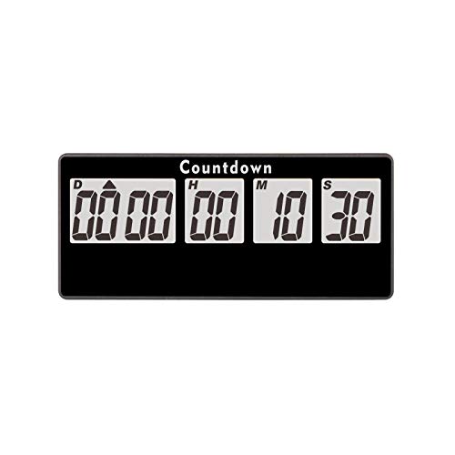 Jayron Retirement Timer 9,999 Days Digital Countdown Timer Loud Alarms,Magnet Adsorption Stopwatch Timer Battery Operated Replaceable,for Event Reminder Pregnancy Wedding Kitchen(Black)