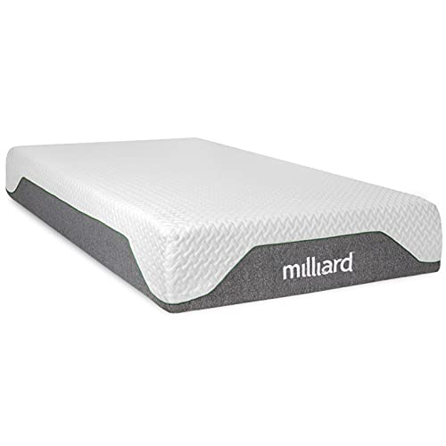Milliard Memory Foam Mattress 10 inch Firm, Bed-in-a-Box | Pressure Relieving, Classic (Queen)