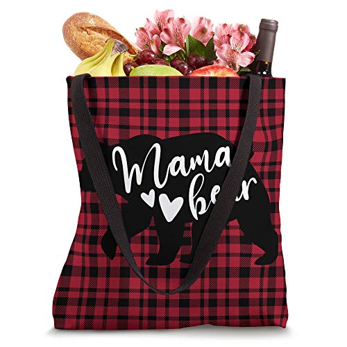 Mama Bear Buffalo Black and Red Plaid Family Women Mom Gifts Tote Bag | The Storepaperoomates Retail Market - Fast Affordable Shopping