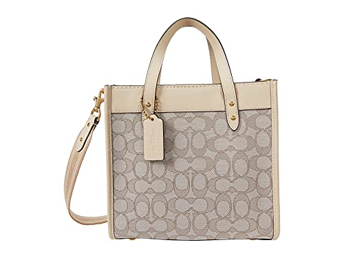 COACH Signature Jacquard Field Tote 22 B4/Stone Ivory One Size | The Storepaperoomates Retail Market - Fast Affordable Shopping