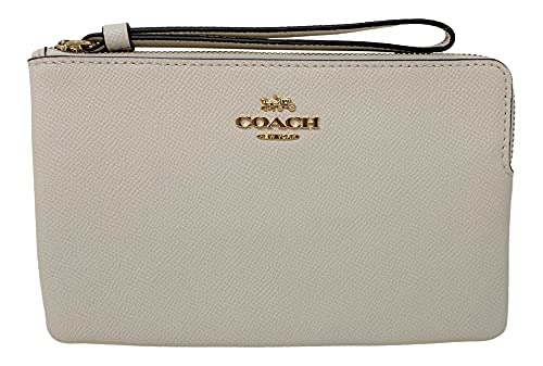 Coach Crossgrain Leather Large Wristlet Style No. 3888 Chalk