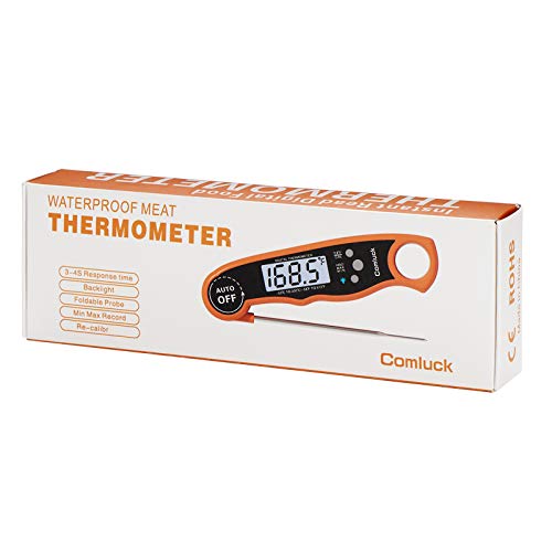 Comluck Instant Read Meat Thermometer – CA001 Digital Oven Cooking Food Min Max Thermometer Magnetic Waterproof with Backlight for Adults Kitchen Grill Steak Outdoor BBQ Barbecue Baking | The Storepaperoomates Retail Market - Fast Affordable Shopping