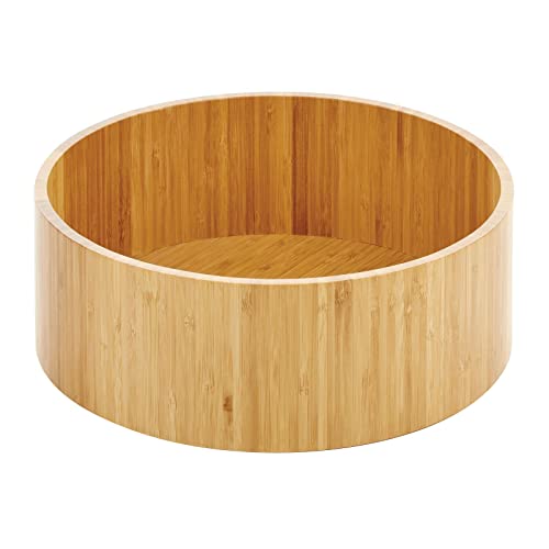 mDesign Lazy Susan Turntable Bamboo Spinner for Kitchen Cabinet, Pantry, Fridge, Cupboards, or Counter, Fully Rotating Organizer for Food, Spices, or Condiments, 12″ Round, Echo Collection, Natural | The Storepaperoomates Retail Market - Fast Affordable Shopping