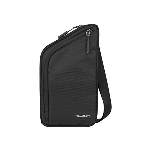 Travelon World Travel Essentials Slim Crossbody Bag, Black, One Size
