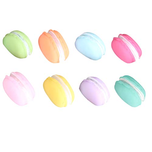 Hemoton 8pcs Fridge Magnets Macaron Shapes Refrigerator Magnets Resin Macaron Stickers Decals for DIY Home Office Cabinets Magnetic Whiteboard Washing Machine 8 Colors