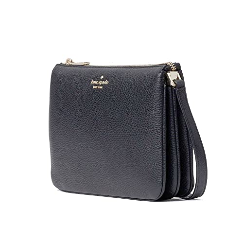 kate spade crossbody purse for women Leila triple gusset handbag , Black, Small