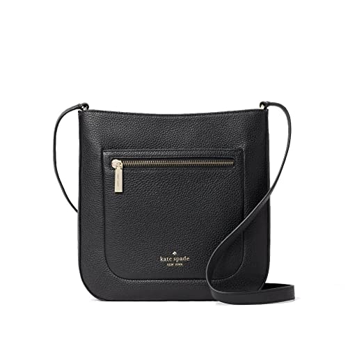 Kate Spade New York Womens Leila Leather Pebbled Crossbody Handbag Black O/S