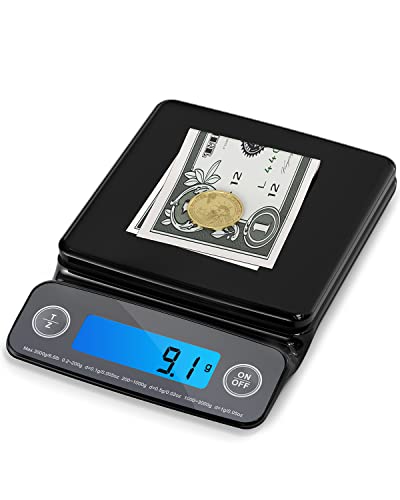 Nicewell Gram Scale for Kitchen, 0.1g/0.005oz Accuracy Digital Food Scales in Grams and Ounces, 3kg/6.6lb for Cooking and ​Baking