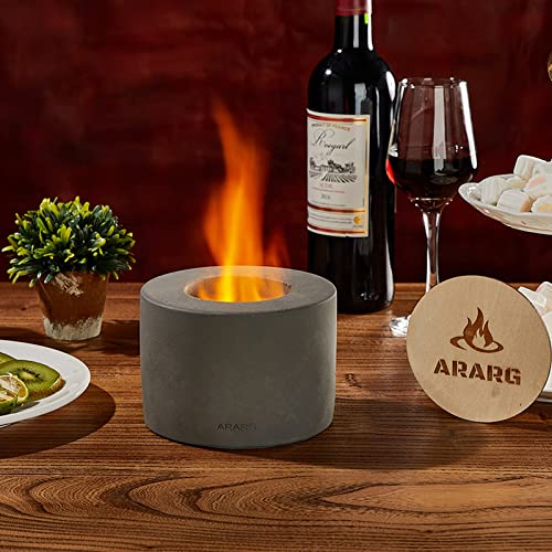 Ararg Tabletop Fire Pit Smores Maker Tabletop Fireplace Smokeless Fire Pit Personal Firepit Indoor Fireplace Isopropyl Alcohol Ethanol Fire Pit Bowl Mini Fireplace House Warming Gift