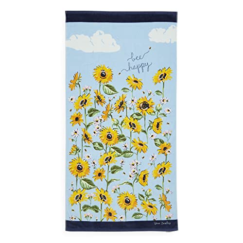 Vera Bradley womens Dorm Towel D cor, Sunflower Sky, One Size US