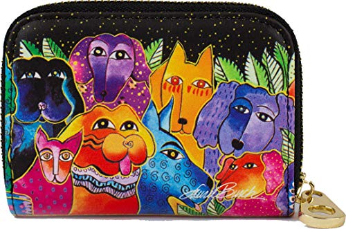 RFID Secure Armored Zipper Wallet by Laurel Burch (Dogs and Doggies)