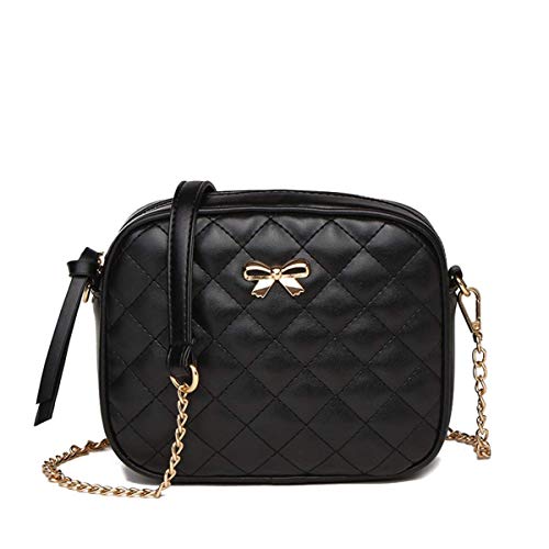 H HANBELLA – A FASHION TRENDY COLLECTION. FOREVER. – Womens and Girls Black Crossbody Bag Quilted Leather Pocketbook Handbag – Teen Girls Shoulder Purses Cute Satchel