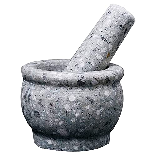 mortar Mortar and Pestle Set Natural Stone Grinding Bowl Home Kitchen Gadget Multi-Function Grinder, The mortar is made of heavy natural stone, healthy and environmentally friendly, Simpl