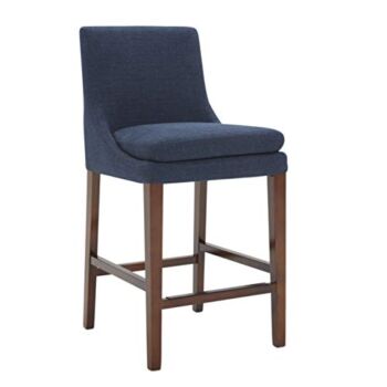 Amazon Brand – Stone & Beam Elise Upholstered Counter-Height Barstool, 38.6″H, Midnight Blue | The Storepaperoomates Retail Market - Fast Affordable Shopping