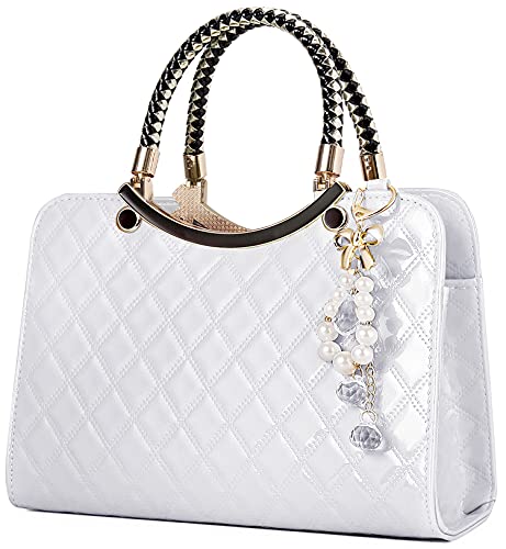 TIBES Shiny Patent Leather Women Purses Satchel Handbags Ladies Fashion Top Handle Handbags Crossbody Shoulder Bags