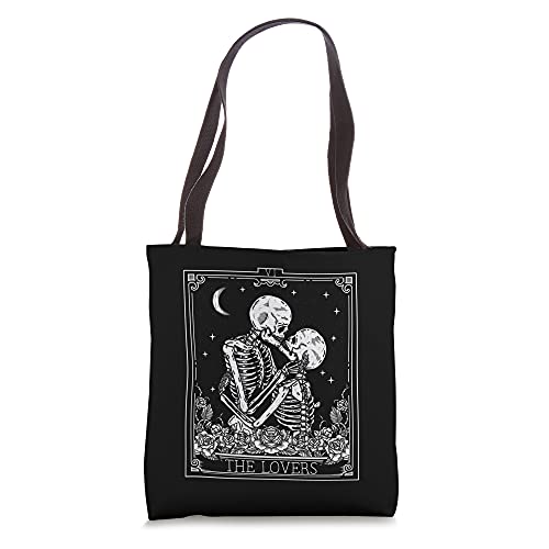 The Lovers Vintage Tarot Card Astrology Goth Halloween Women Tote Bag