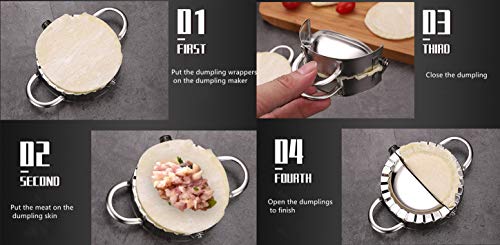 New home kitchen dumpling machine noodle pressing machine, a simple tool for making dumplings, wontons, pastries and pie stainless steel molds (5.9×3.7) | The Storepaperoomates Retail Market - Fast Affordable Shopping