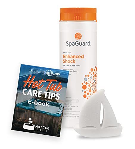 SpaGuard Enhanced Shock 2lb with Scum Absorber and Hot Tub Care E-Book
