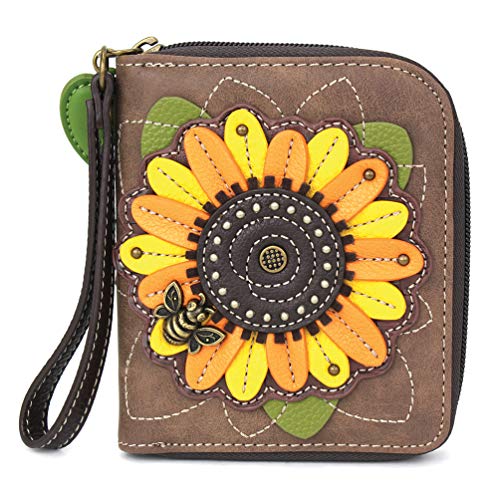 CHALA Zip-Around Wallet – Sunflower – Brown