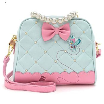 Loungefly x Disney Cinderella 70th Anniversary Pearl Handle Crossbody Bag (One Size, Blue/Pink) | The Storepaperoomates Retail Market - Fast Affordable Shopping