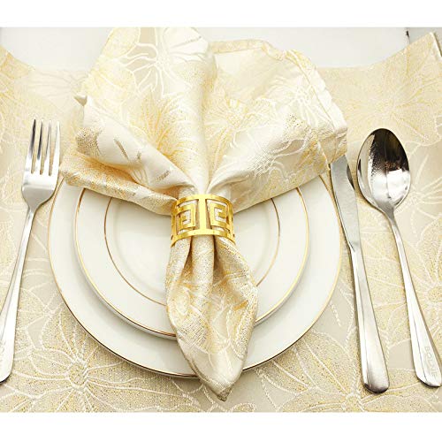 SHIONSON Set of 6 Napkin Rings for Dinning Table Setting- Napkin Holder Rings for Holiday Party, Home Kitchen for Casual or Formal Occasion,Wedding Party Dinner Table Decoration (Gold)… | The Storepaperoomates Retail Market - Fast Affordable Shopping